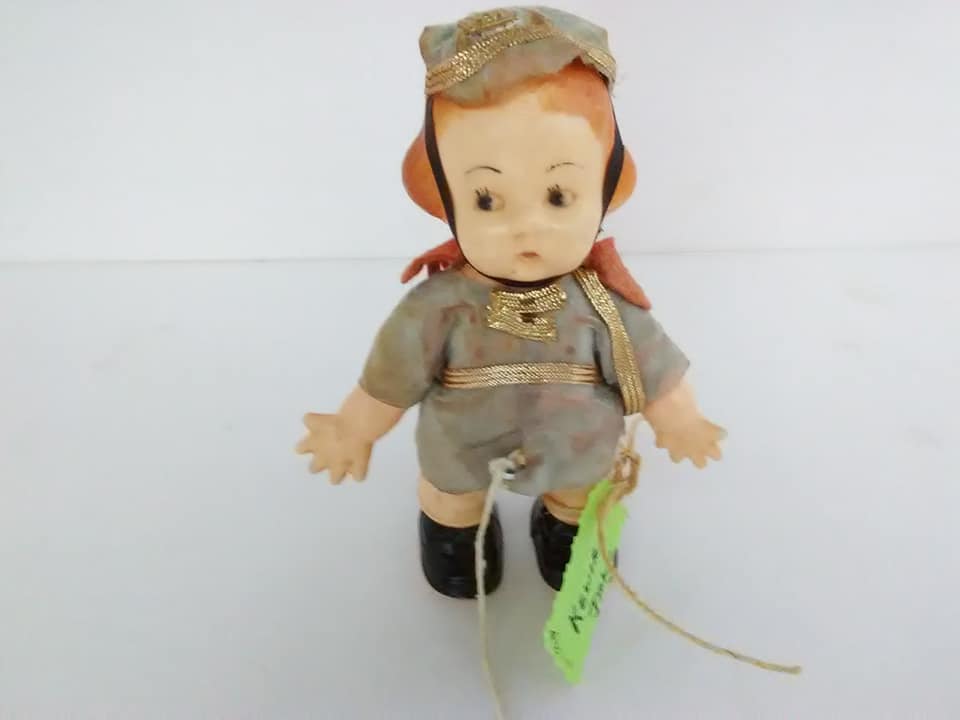 Vintage Kewpie Doll in Military Outfit